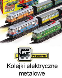 kolejki elektryczne metalowe na baterie Pequetren