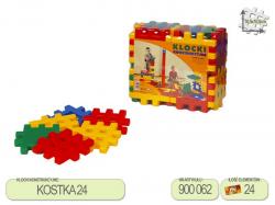 Klocki waflowe konstrukcyjne Kostka 24 el. w worku