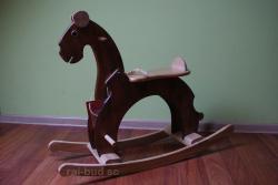 Bukowy Ko� na biegunach drewniany ALEK br�zowy