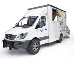 MERCEDES DO TRANSPORTU KONI + KO� - BRUDER 02533