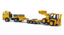 ZESTAW MAN + PRZYCZEPA + KOPARKA JCB 4CX - BRUDER 02776
