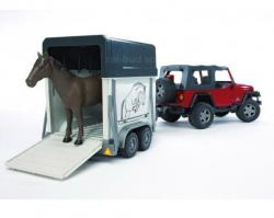 JEEP Z PRZYCZEP� DO TRANSPORTU KONI BRUDER 02921