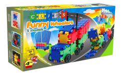 Klocki CLICS Funny Wheelers  - r�ne pojazdy -  100 elem.