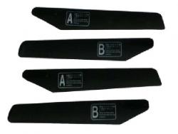 �opaty wirnika A+B 160 mm komplet plastik czarne