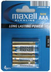 Bateria 1,5 V LR3 (AAA) blister 4 MAXELL alkaliczna