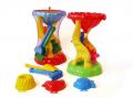 Komplet do piasku M�ynek, �opatka, grabki, 3 foremki