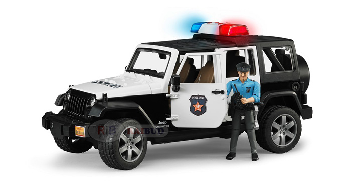jeep wrangler rubicon policja z figurka policjanta 02526