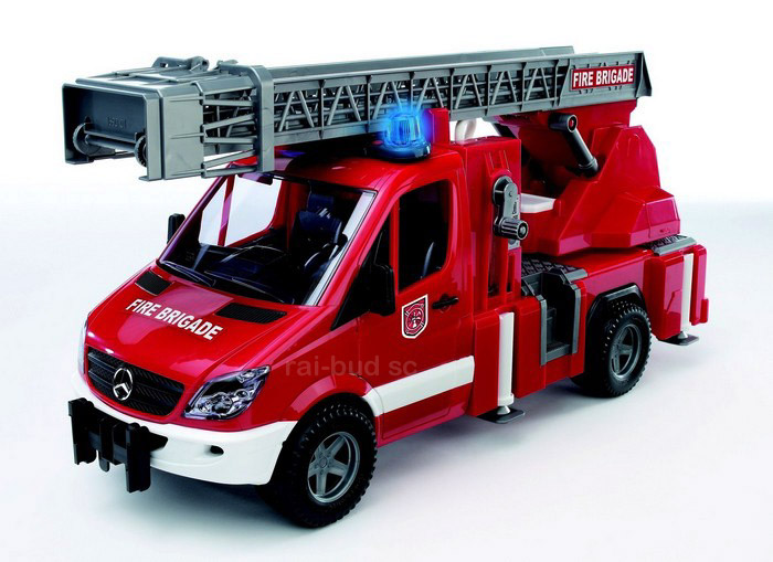 straż pożarna wóz strażacki mercedes sprinter z sikawką - bruder 02532 raibud