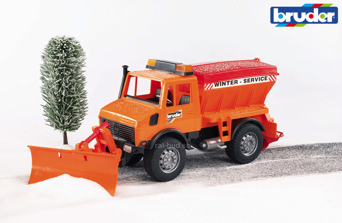 UNIMOG PLUGO PIASKARKA BRUDER 02572