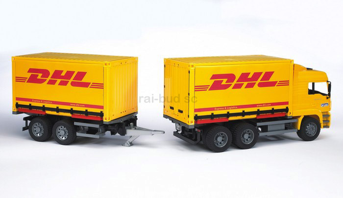 ZESTAW CIĘŻARÓWKA DHL I PRZYCZEPA BRUDER 02784