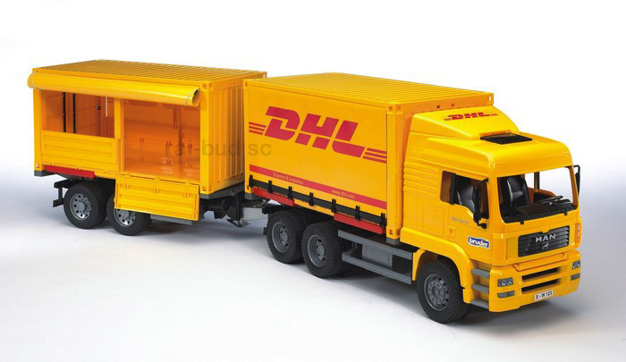 ZESTAW CIĘŻARÓWKA DHL I PRZYCZEPA BRUDER 02784