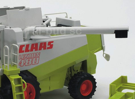 KOMBAJN CLAAS LEXION 480 + HEDER Z PRZYCZEPA BRUDER 02120