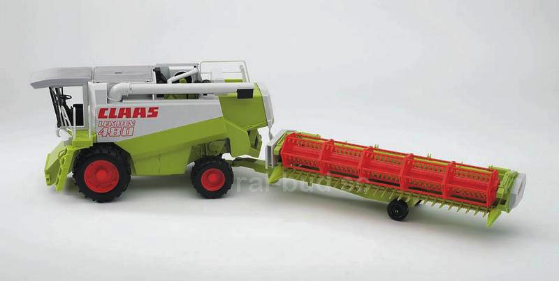 KOMBAJN CLAAS LEXION 480 + HEDER Z PRZYCZEPA BRUDER 02120