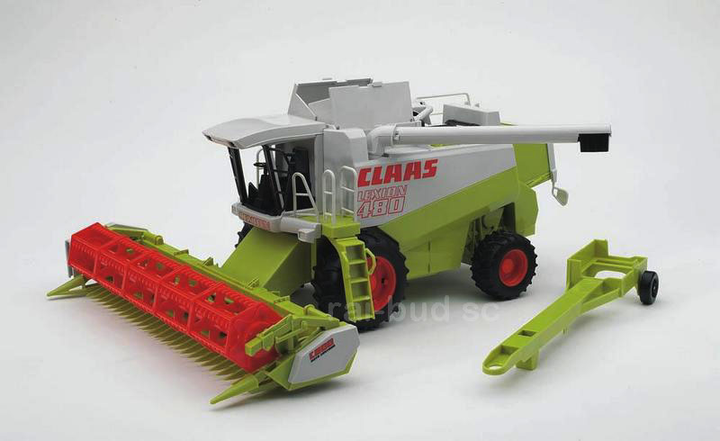 KOMBAJN CLAAS LEXION 480 + HEDER Z PRZYCZEPA BRUDER 02120