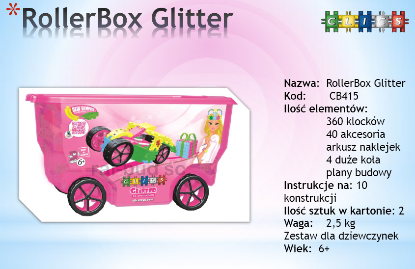 CLICS CB415 ROLLERBOX GLITTER