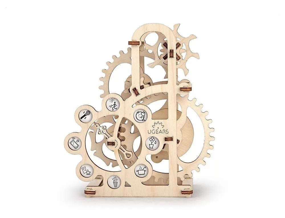 Lokomotywa mechaniczna drewniana do skladania ugears 