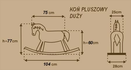 koń pluszowy duży wymiary