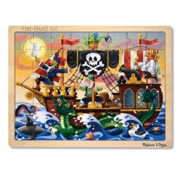 Puzzle drewniane 48 el Statek Piratów