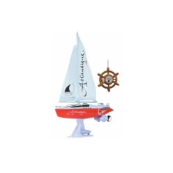 ŻAGLÓWKA ZDALNIE STEROWANA 38cm DWA SILNIKI ŁÓDŹ RC ATLANTIQUE YACHT