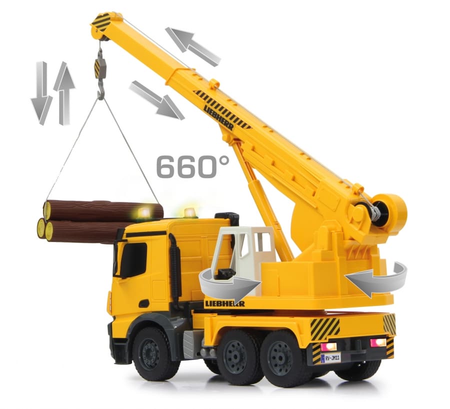 DŹWIG LIEBHERR NA PODWOZIU MERCEDES 1:20 40cm długości 2,4GHz