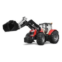 TRAKTOR MASSEY FERGUSON Z ŁADOWACZEM BRUDER 03047