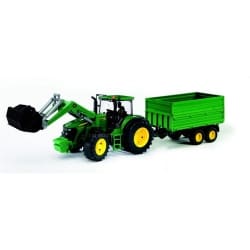 JOHN DEERE 7930 Z ŁADOWACZEM I PRZYCZEPĄ BRUDER 03055