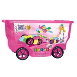 Klocki CLICS Glitter RollerBox 400 elementów różowe CB410