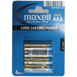 Bateria 1,5 V LR3 (AAA) blister 4 MAXELL alkaliczna