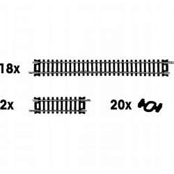 DODATKOWE TORY PROSTE DO KOLEJEK HO 1:87 40EL S3