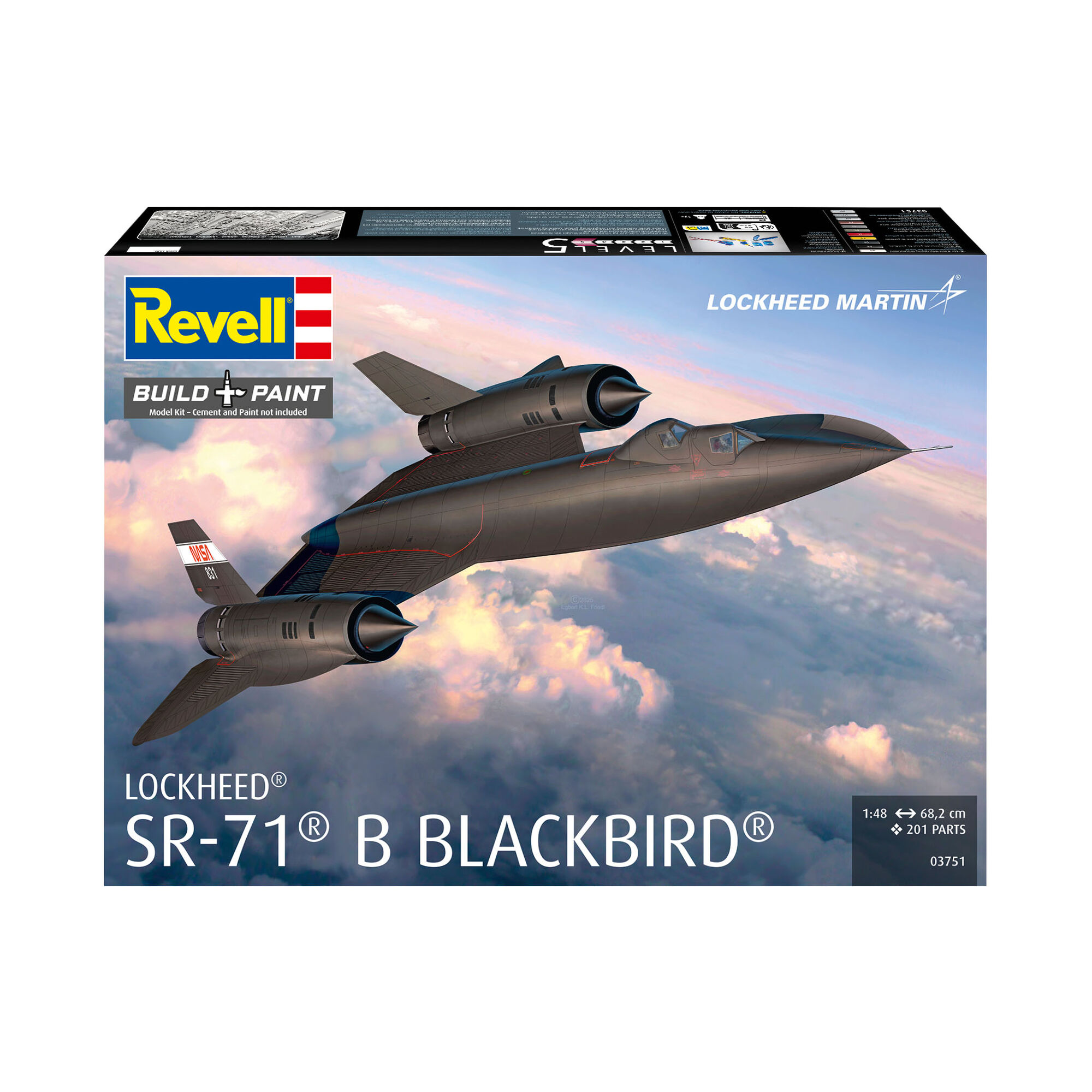 Pudełko modelu Lockheed SR-71B Blackbird w skali 1:48