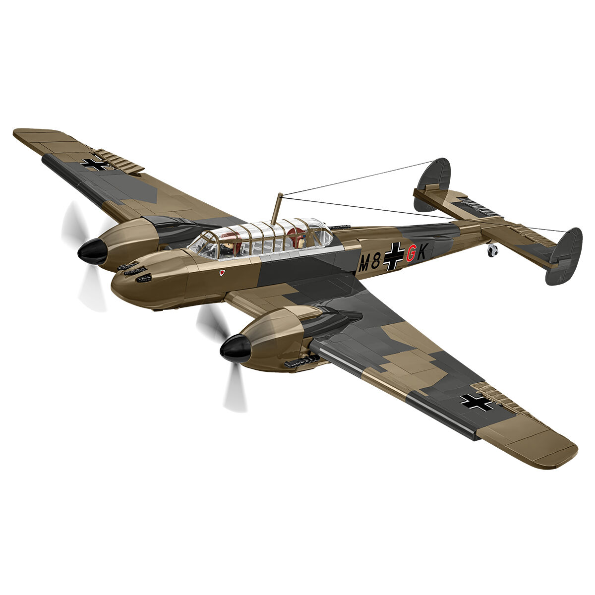Model Messerschmitta Bf 110C z podstawką