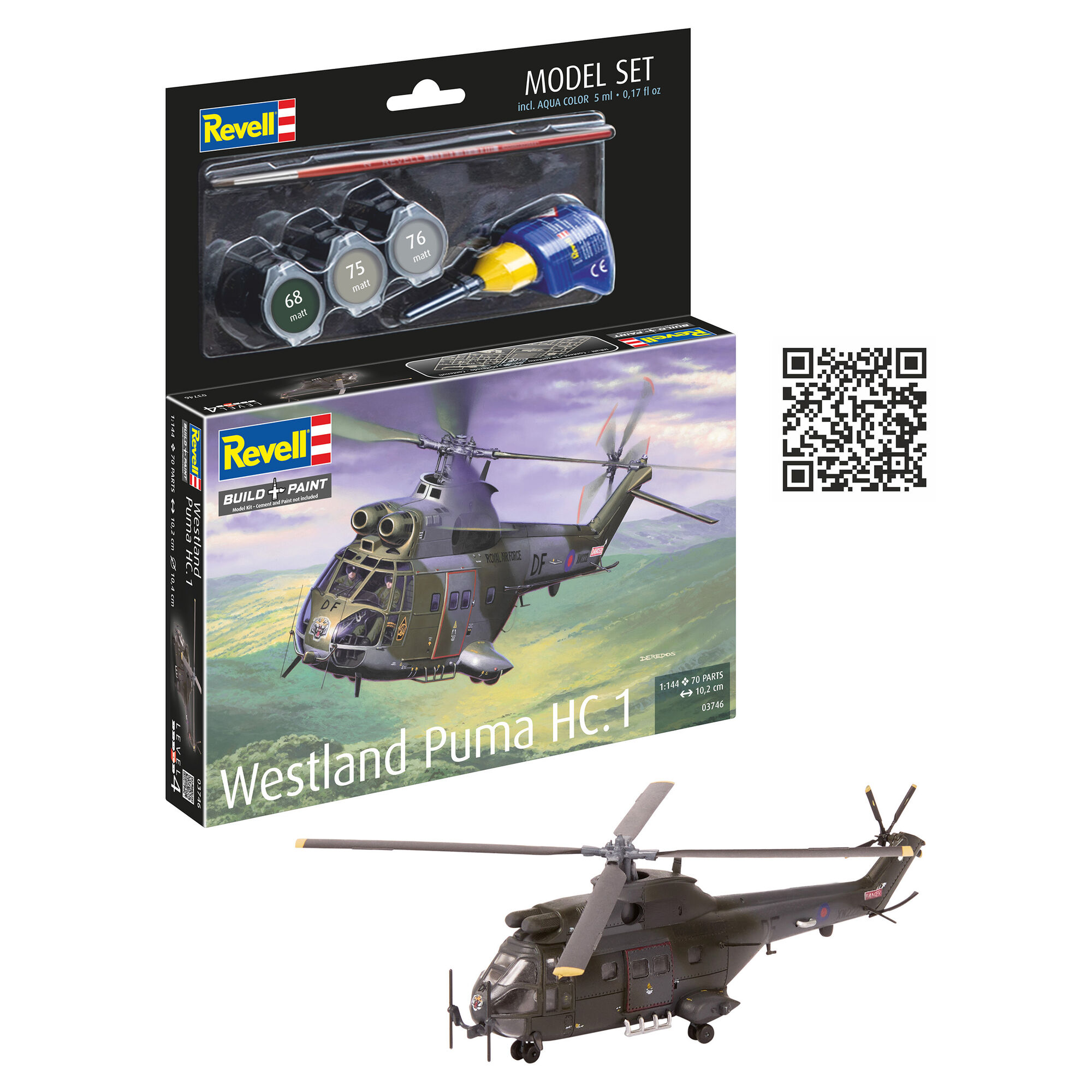 Detal gotowego modelu śmigłowca Westland Puma HC.1