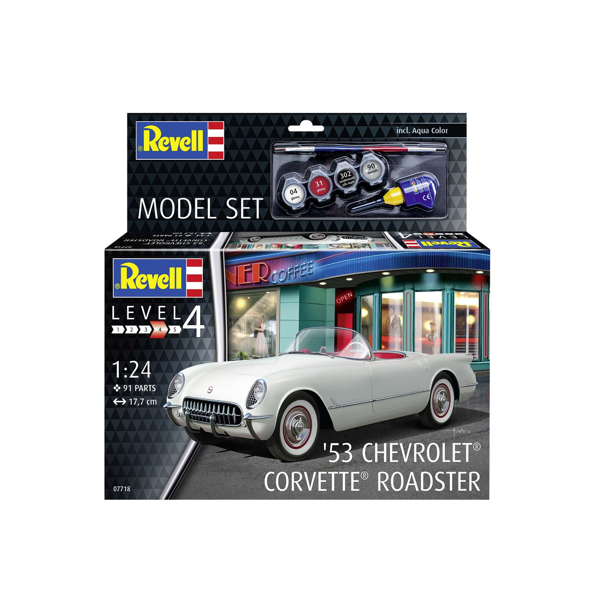 Pudełko zestawu modelarskiego Chevrolet Corvette Roadster 1953