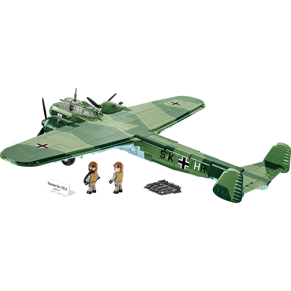 Dornier Do 17Z-2 z figurkami pilotów i tabliczką