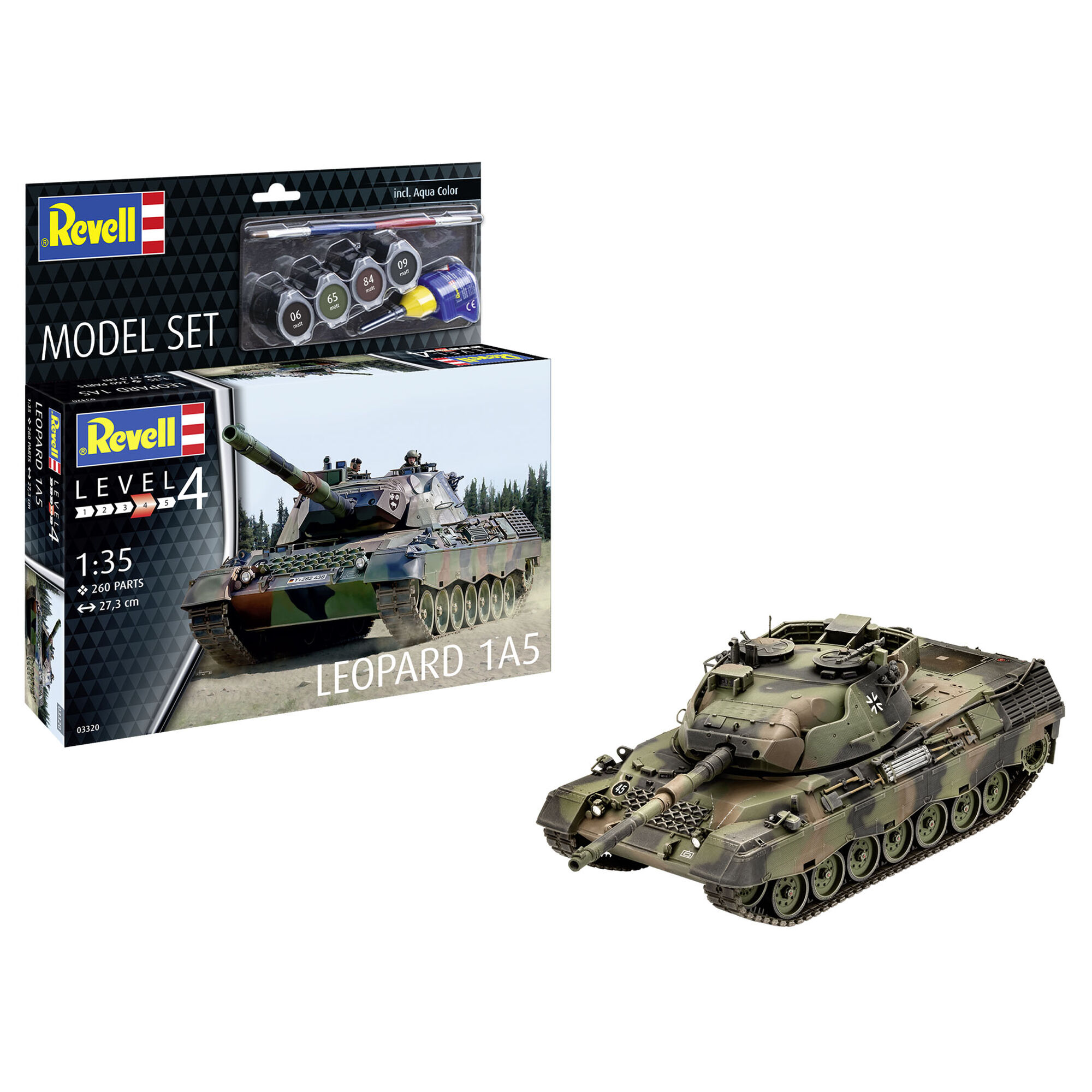 Zmontowany model czołgu Leopard 1A5