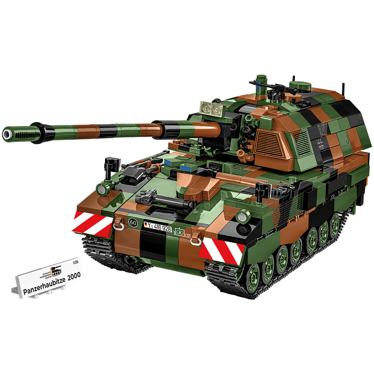 Zbudowany model Panzerhaubitze 2000 z tabliczką kolekcjonerską