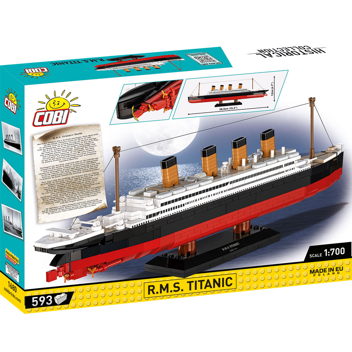 Model R.M.S. Titanic na podstawce ekspozycyjnej