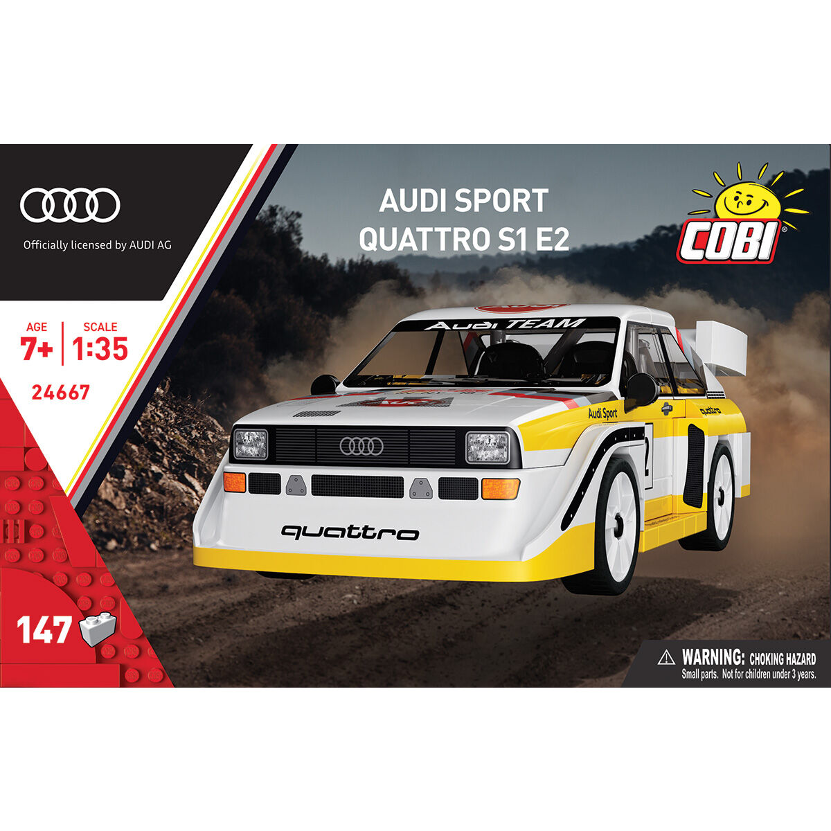 Przedni widok modelu Audi Sport Quattro S1 E2