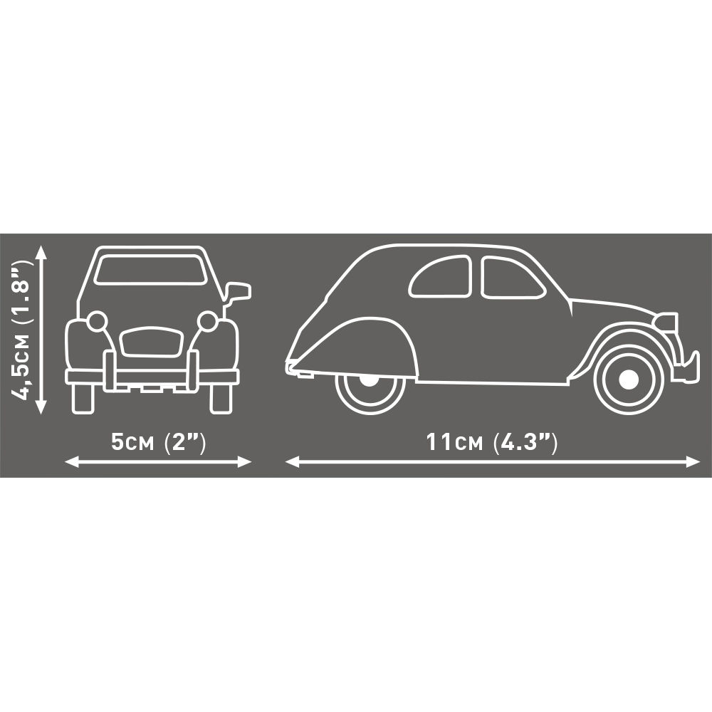 Wymiary modelu Citroëna 2CV Type AZ