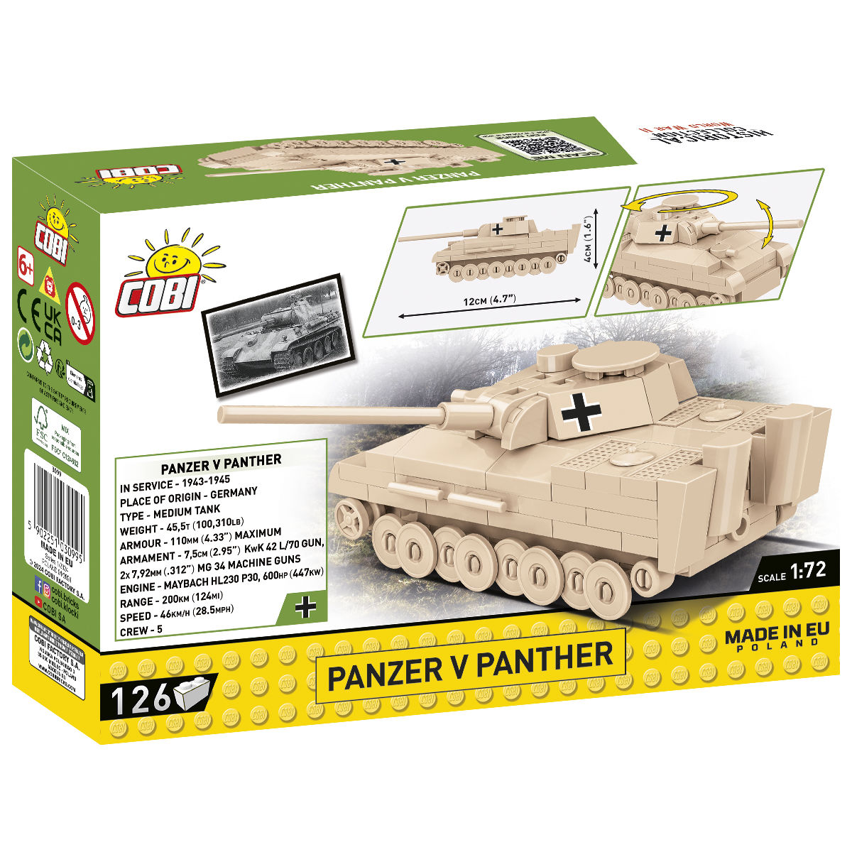 Panzer V Panther zbudowany z klocków COBI