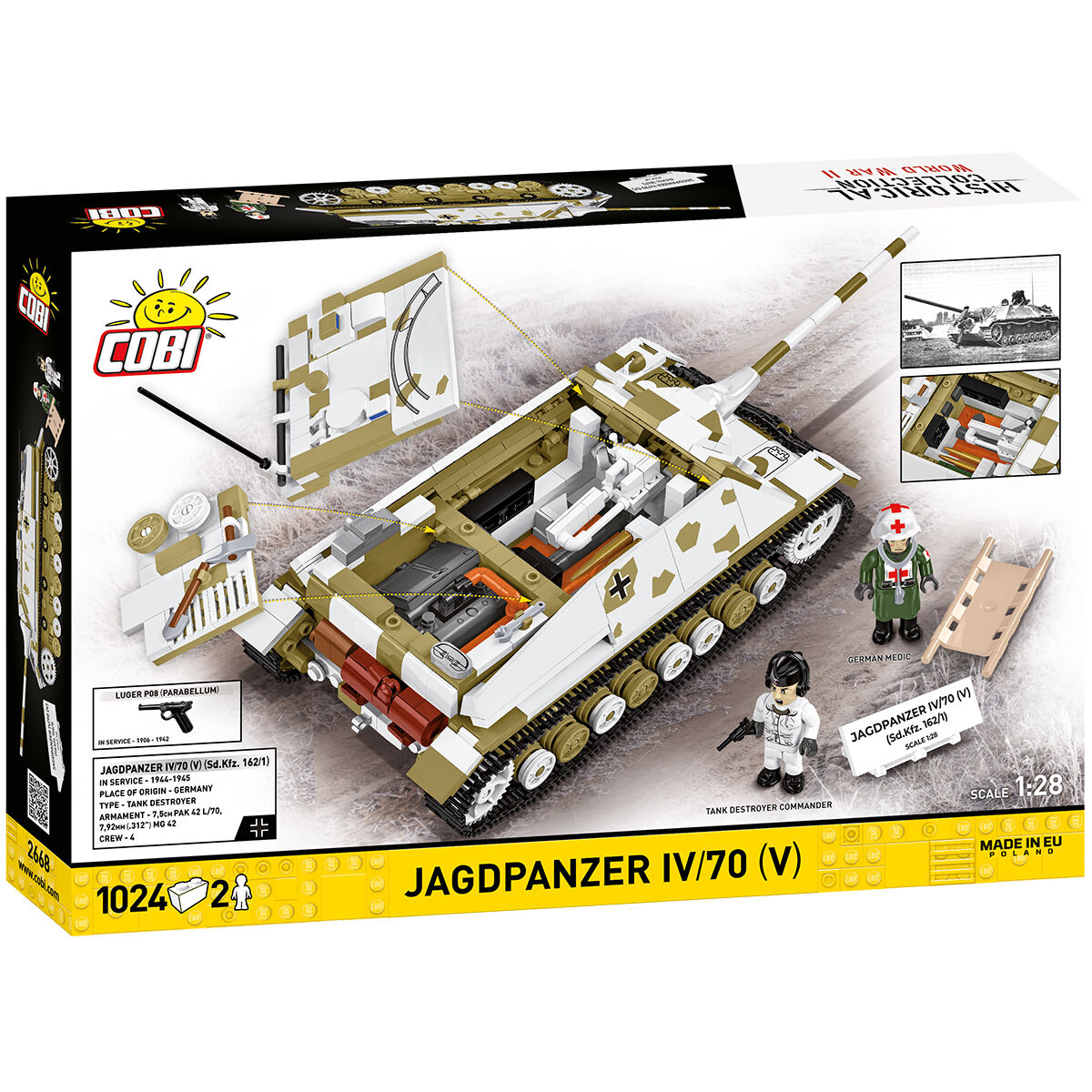 Jagdpanzer IV/70 (V) z widocznym wnętrzem i silnikiem