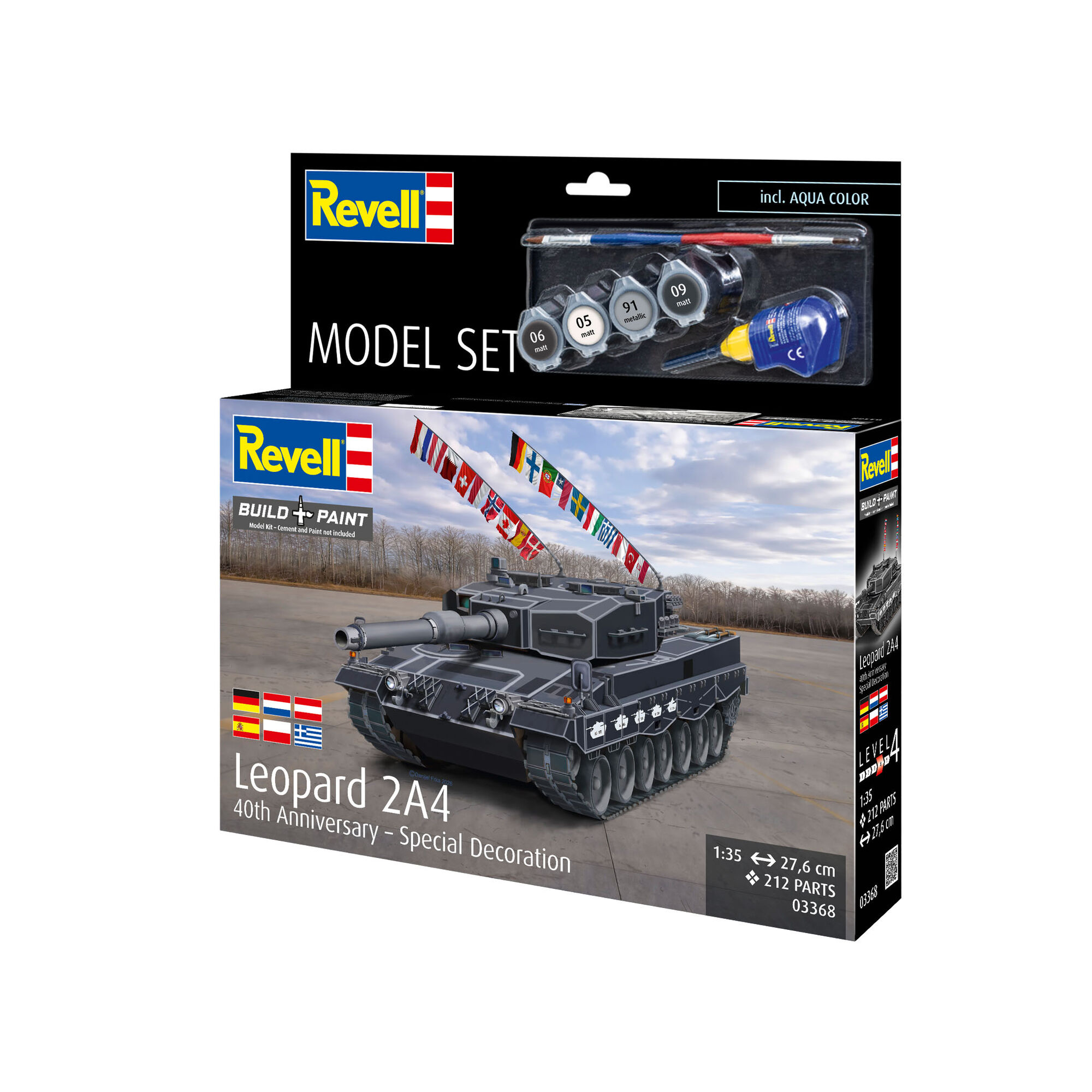 Pudełko zestawu modelarskiego Leopard 2A4 w skali 1:35