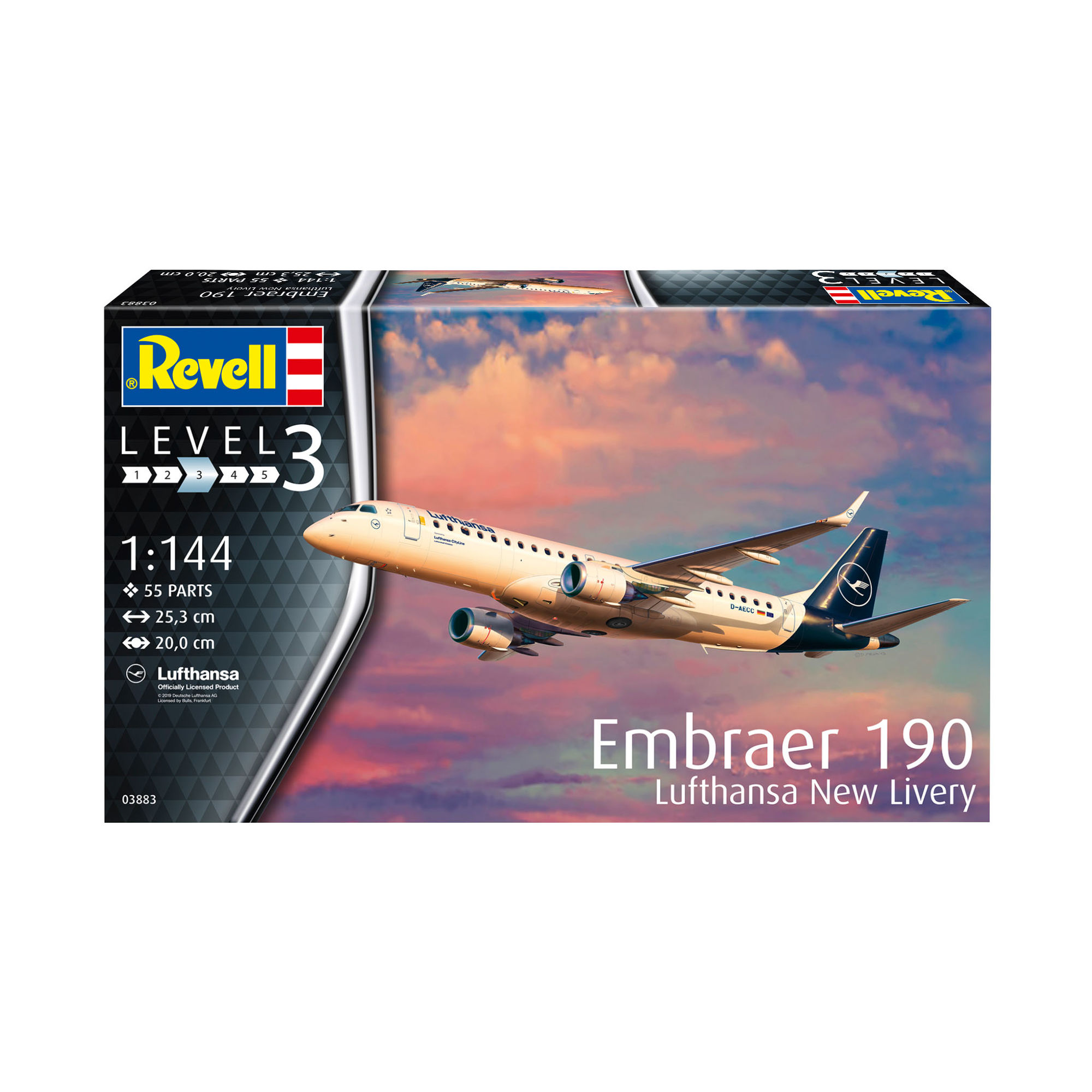 Pudełko zestawu Embraer 190 Lufthansa New Livery