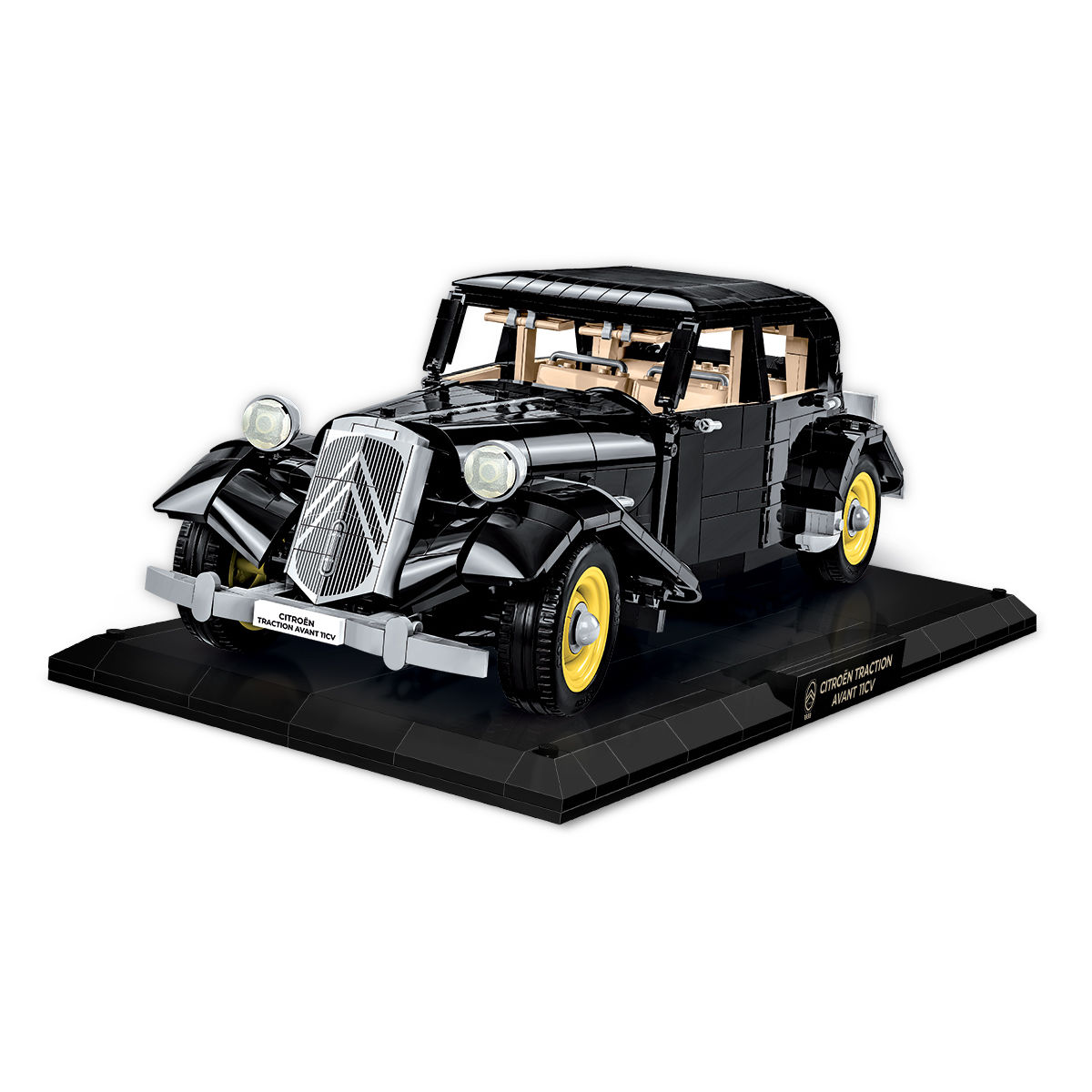 Model Citroëna Traction Avant 11CV na podstawce ekspozycyjnej