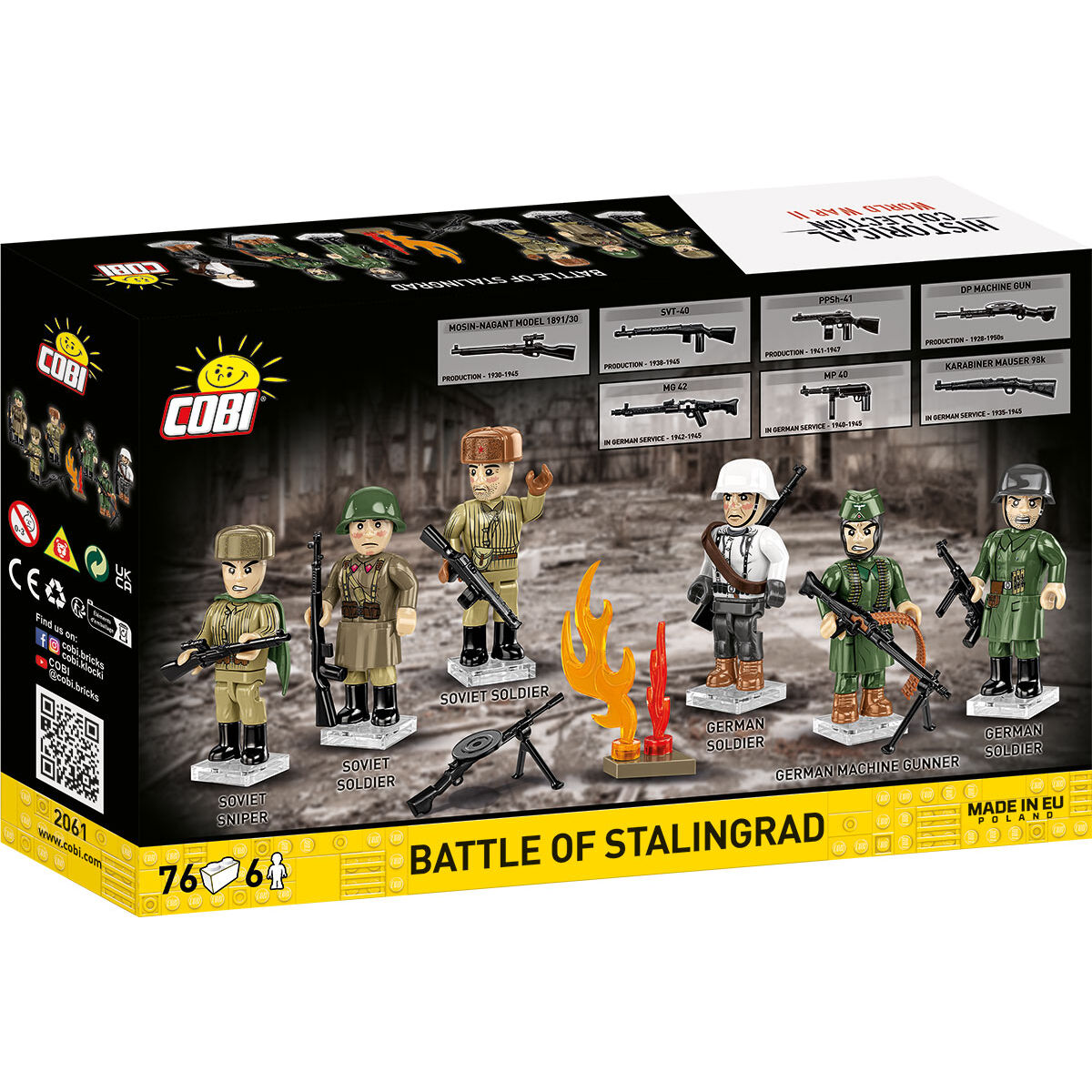 Pudełko zestawu Bitwa o Stalingrad z sześcioma figurkami