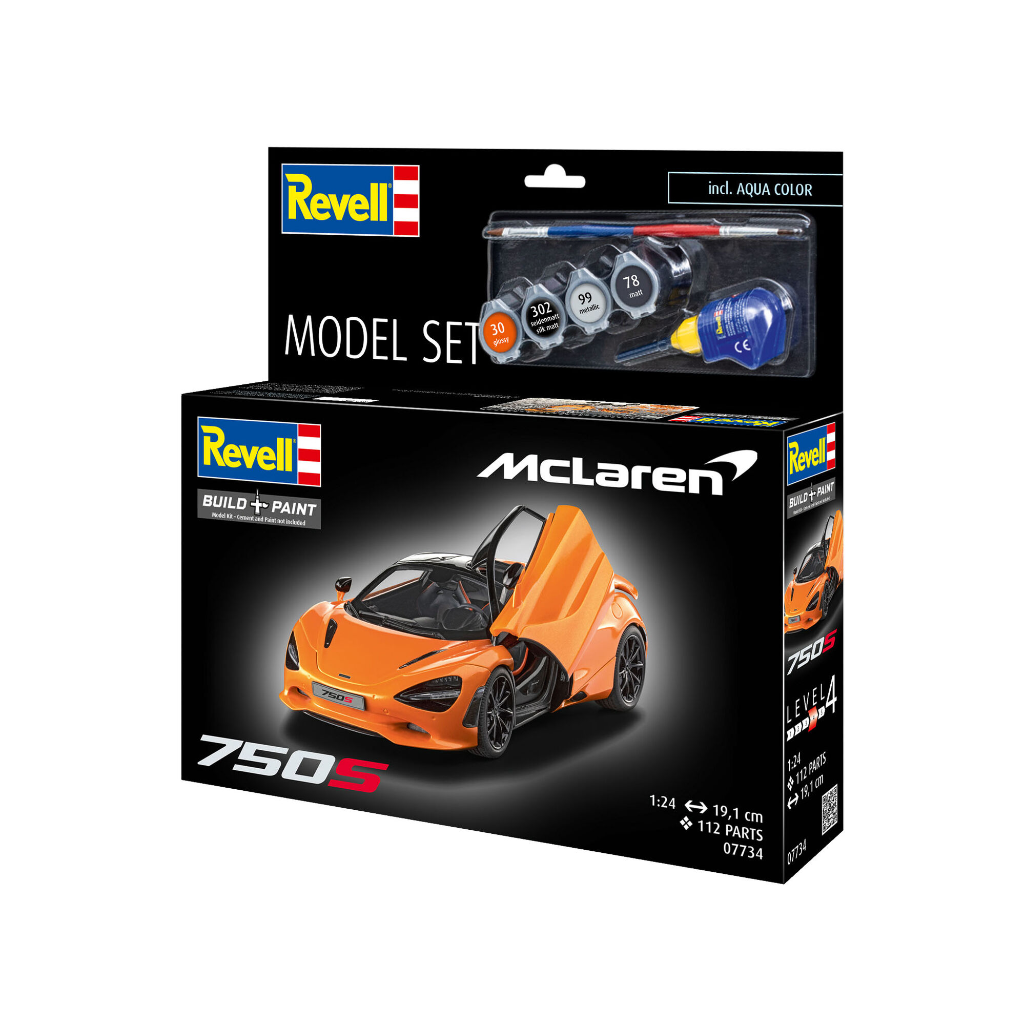 Pudełko zestawu Revell McLaren 750S