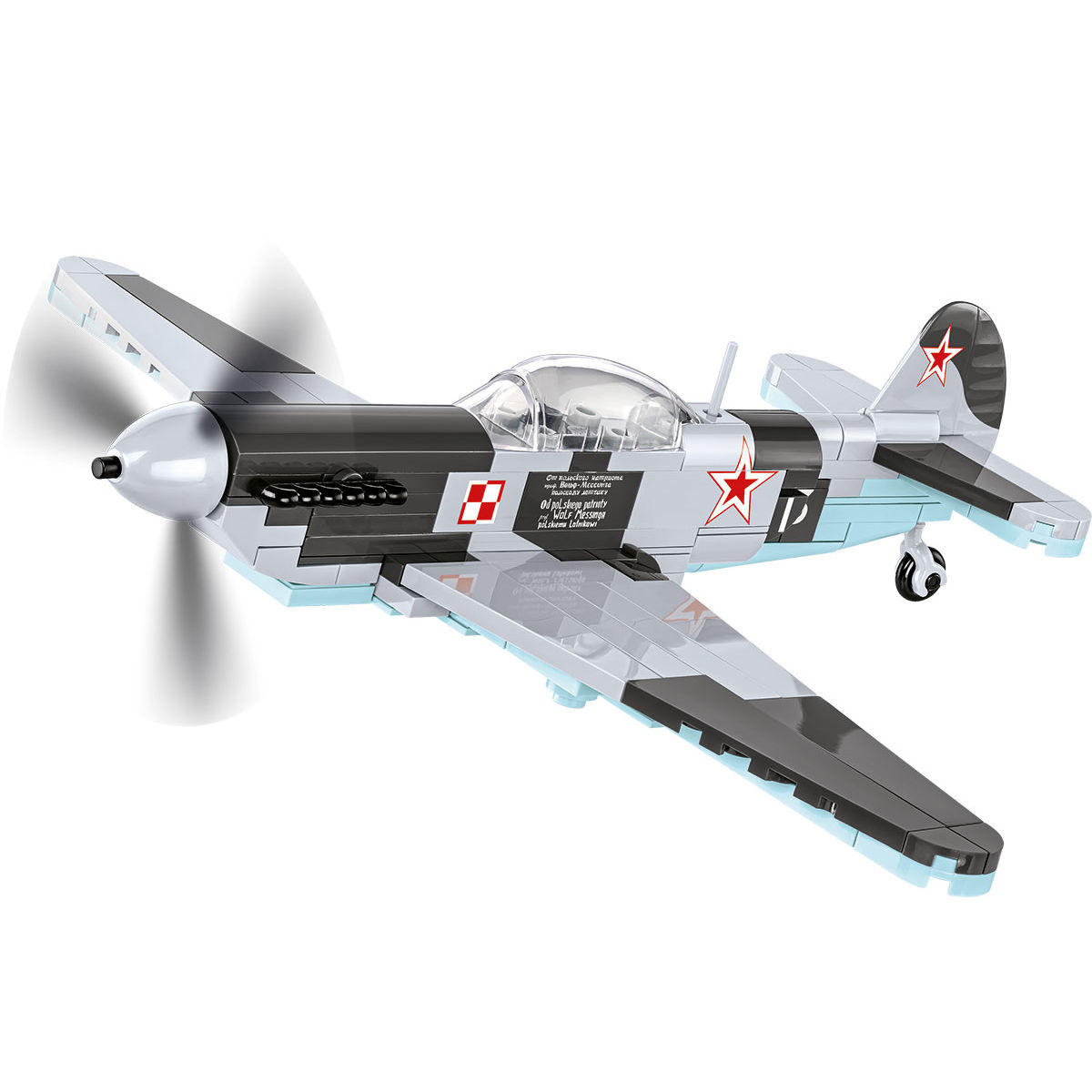 Model samolotu Yak-1b z klocków COBI