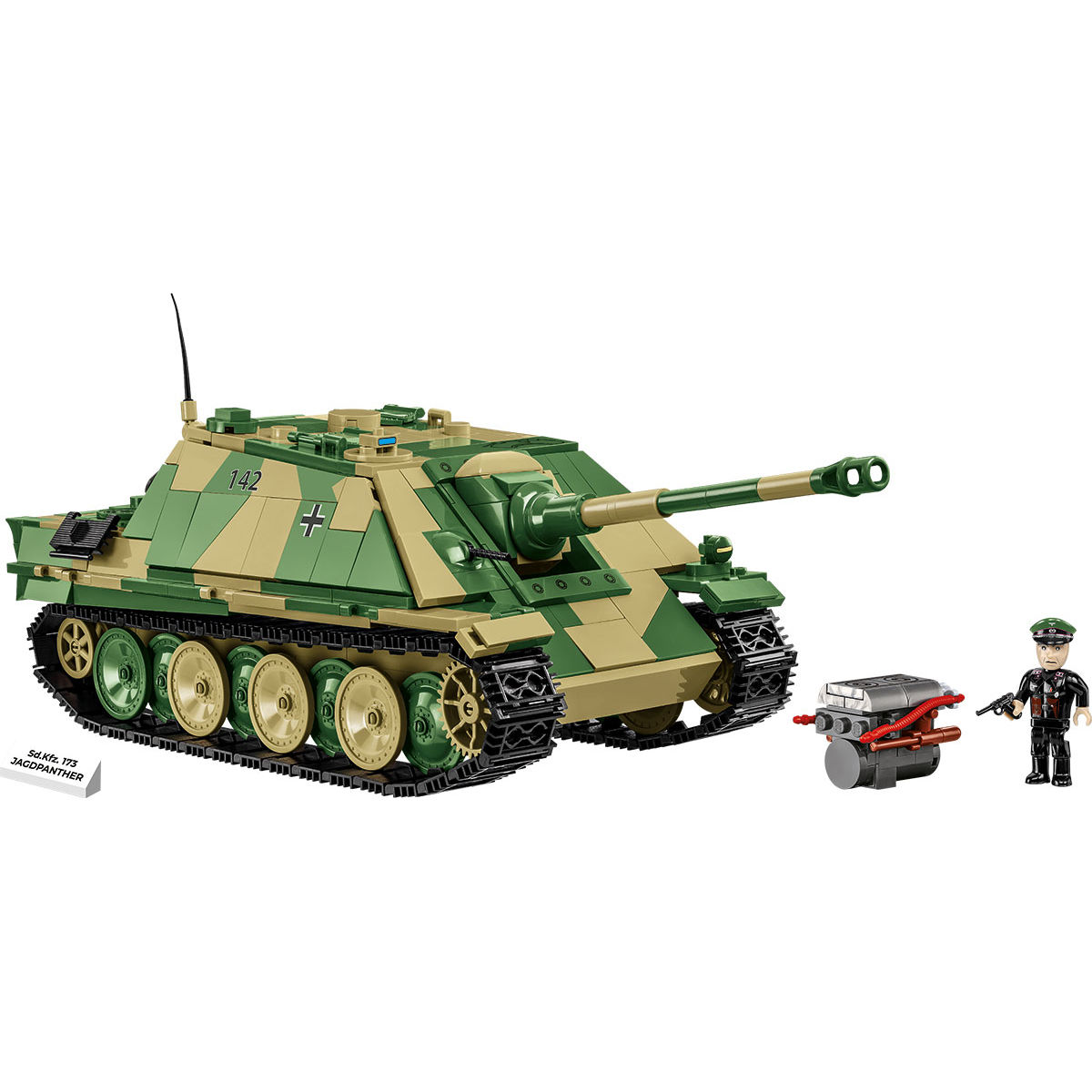 Jagdpanther z wyjmowanym silnikiem i figurką dowódcy