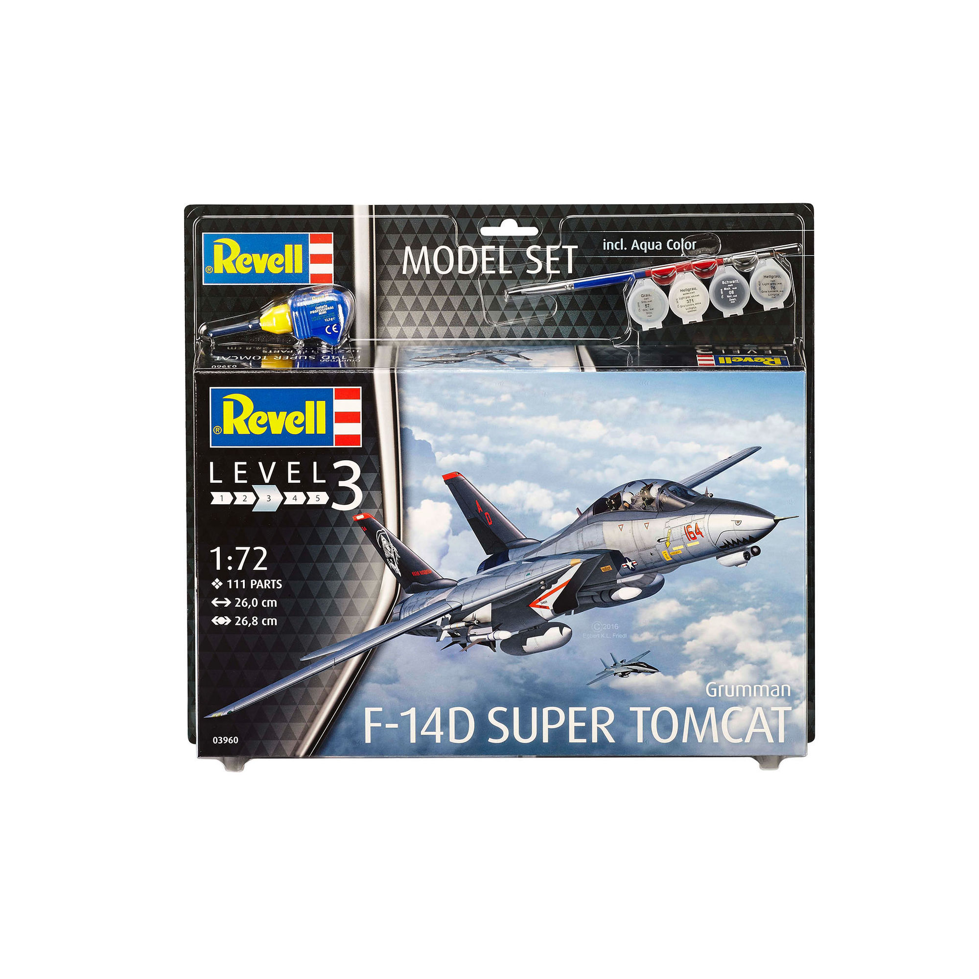 Opakowanie zestawu modelarskiego Revell F-14D Super Tomcat w skali 1:72