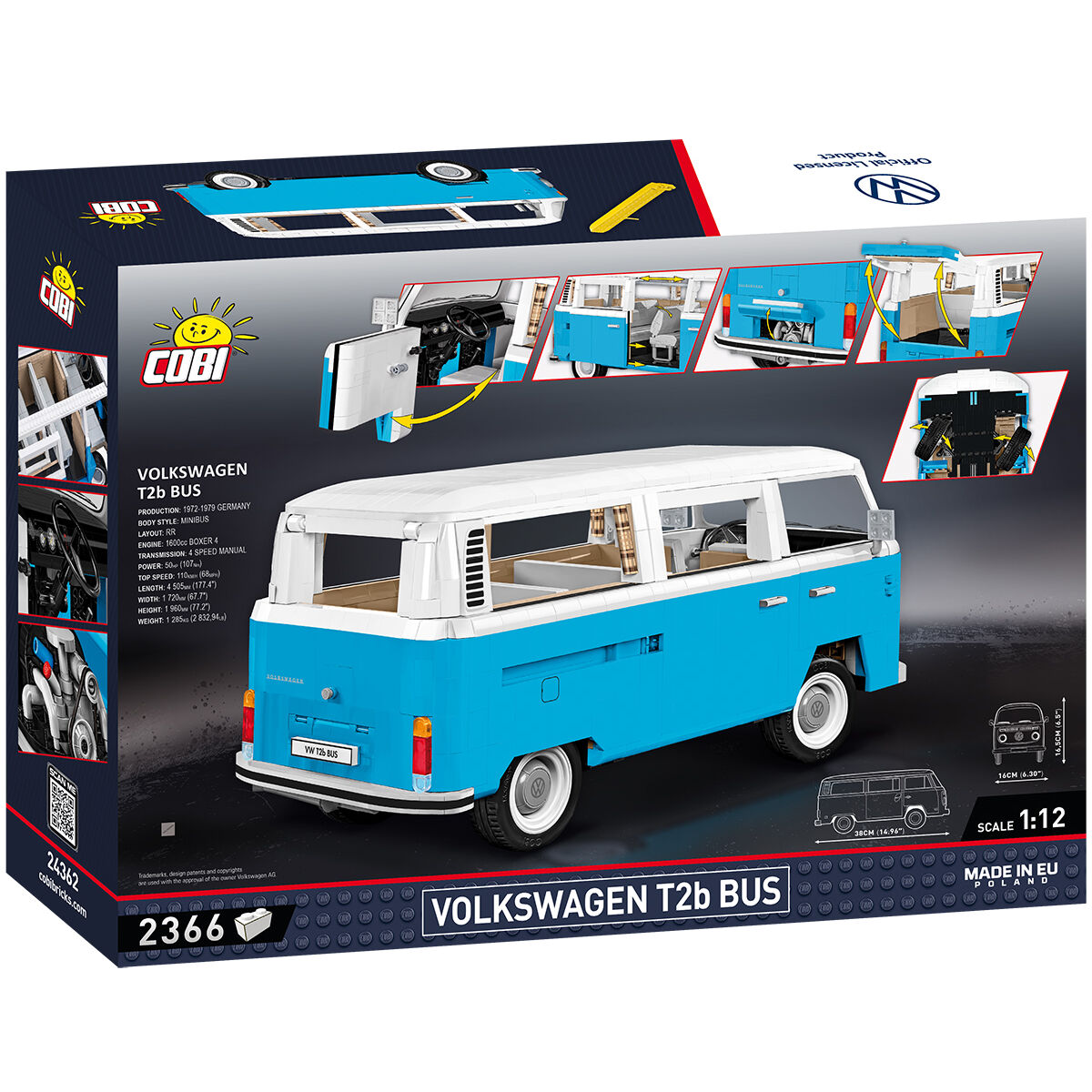 Volkswagen T2b Bus widziany od tyłu